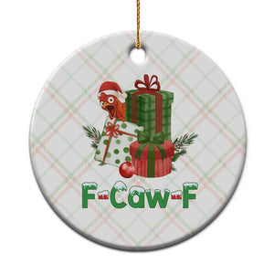F Caw F Chicken Ceramic Ornament Funny Farm Life Holiday Gift TS12 1pc Christmas Plaid Print Your Wear