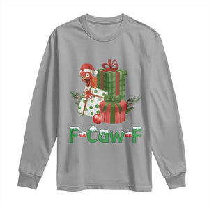 F Caw F Chicken Long Sleeve Shirt Funny Farm Life Holiday Gift TS12 Sport Gray Print Your Wear