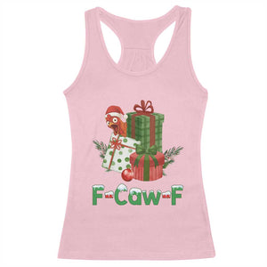 F Caw F Chicken Racerback Tank Top Funny Farm Life Holiday Gift TS12 Light Pink Print Your Wear