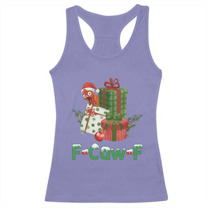 F Caw F Chicken Racerback Tank Top Funny Farm Life Holiday Gift TS12 Violet Print Your Wear