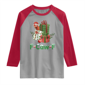 F Caw F Chicken Raglan Shirt Funny Farm Life Holiday Gift TS12 Sport Gray Red Print Your Wear