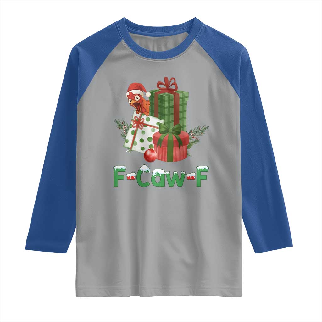 F Caw F Chicken Raglan Shirt Funny Farm Life Holiday Gift TS12 Sport Gray Royal Print Your Wear