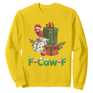F Caw F Chicken Sweatshirt Funny Farm Life Holiday Gift TS12 Daisy Print Your Wear