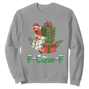F Caw F Chicken Sweatshirt Funny Farm Life Holiday Gift TS12 Sport Gray Print Your Wear