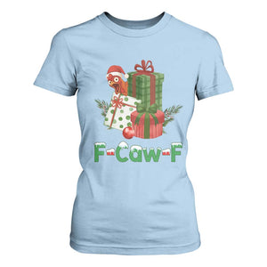 F Caw F Chicken T Shirt For Women Funny Farm Life Holiday Gift TS12 Light Blue Print Your Wear