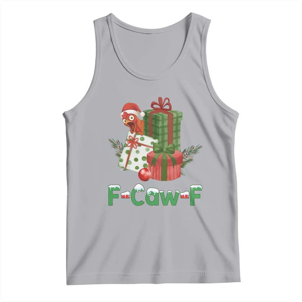 F Caw F Chicken Tank Top Funny Farm Life Holiday Gift TS12 Athletic Heather Print Your Wear