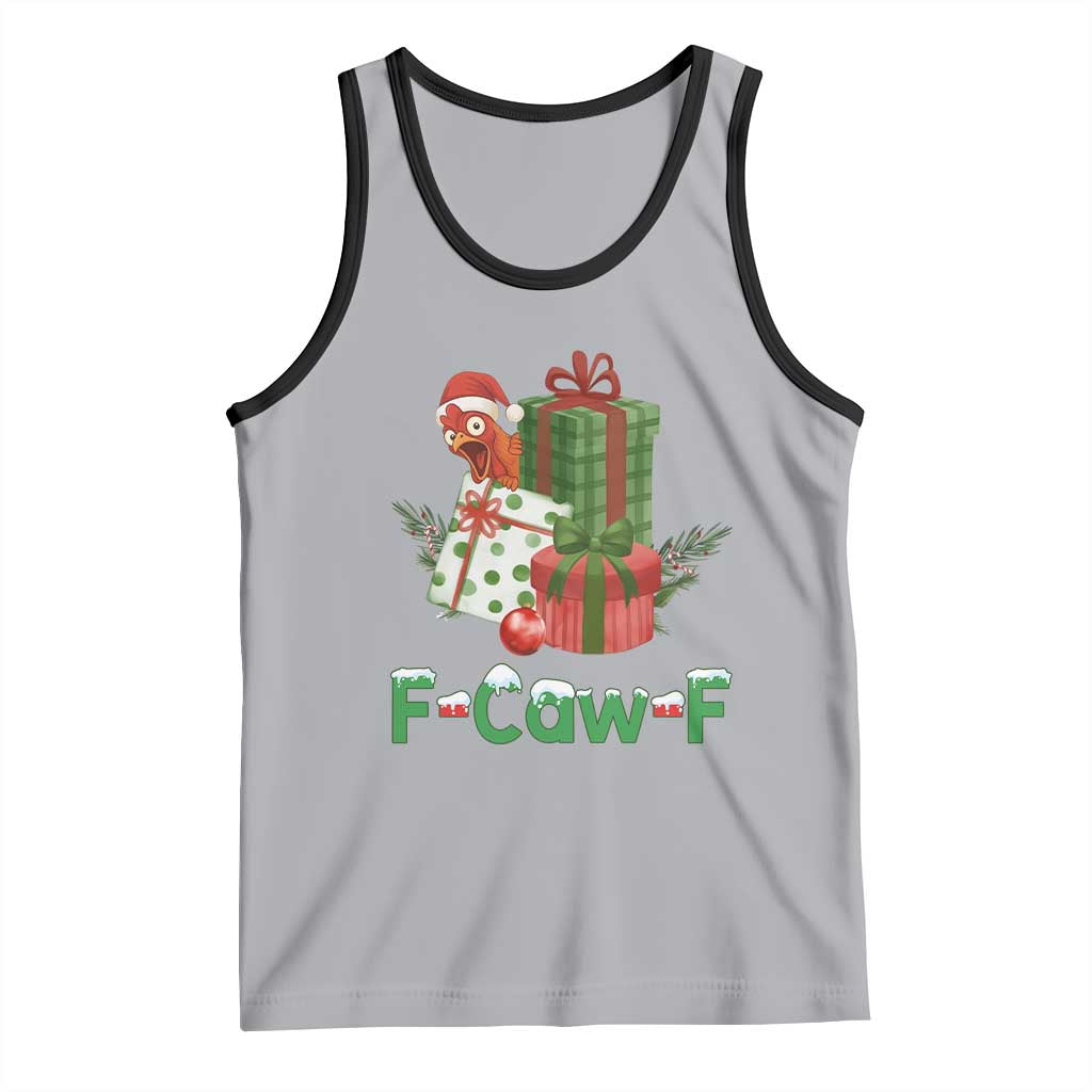 F Caw F Chicken Tank Top Funny Farm Life Holiday Gift TS12 Athletic Heather Black Print Your Wear