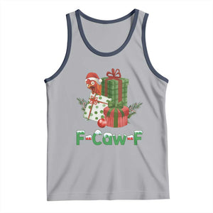 F Caw F Chicken Tank Top Funny Farm Life Holiday Gift TS12 Athletic Heather Navy Print Your Wear