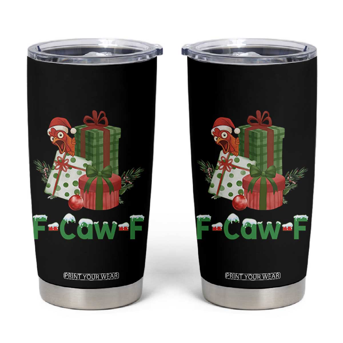 F Caw F Chicken Tumbler Cup Funny Farm Life Holiday Gift TS12 Black Print Your Wear