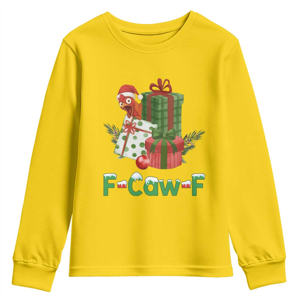 F Caw F Chicken Youth Sweatshirt Funny Farm Life Holiday Gift TS12 Daisy Print Your Wear
