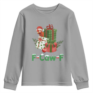 F Caw F Chicken Youth Sweatshirt Funny Farm Life Holiday Gift TS12 Sport Gray Print Your Wear