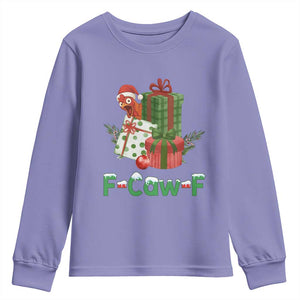 F Caw F Chicken Youth Sweatshirt Funny Farm Life Holiday Gift TS12 Violet Print Your Wear