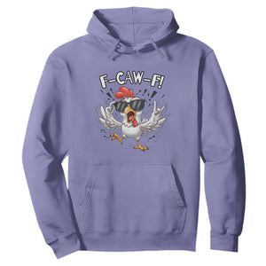 Funny F Caw F Chicken Sarcastic Joke Gift Hoodie TS12 Violet Print Your Wear