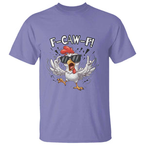 Funny F Caw F Chicken Sarcastic Joke Gift T Shirt TS12 Violet Print Your Wear