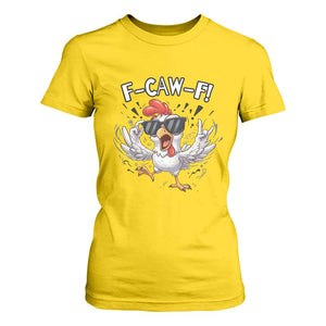 Funny F Caw F Chicken Sarcastic Joke Gift T Shirt For Women TS12 Daisy Print Your Wear