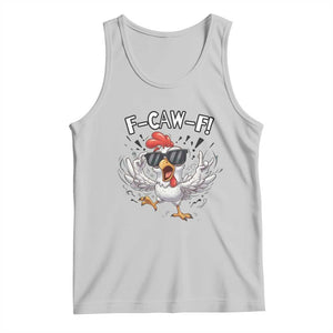 Funny F Caw F Chicken Sarcastic Joke Gift Tank Top TS12 Ash Print Your Wear