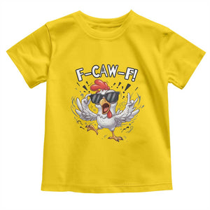 Funny F Caw F Chicken Sarcastic Joke Gift Toddler T Shirt TS12 Daisy Print Your Wear