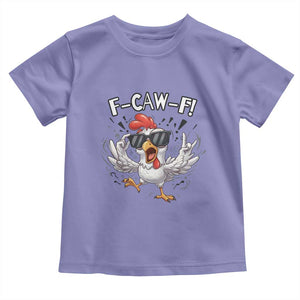Funny F Caw F Chicken Sarcastic Joke Gift Toddler T Shirt TS12 Violet Print Your Wear