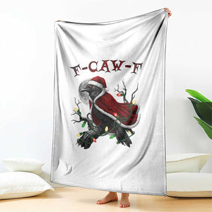 F Caw F Raven Sarcastic Joke Throw Blanket Holiday Gag Gift - Print Your Wear