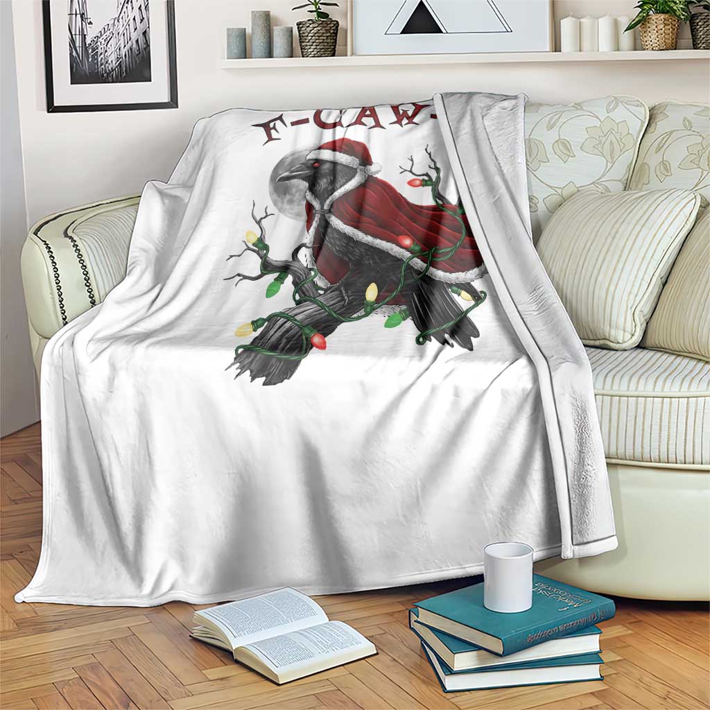 F Caw F Raven Sarcastic Joke Throw Blanket Holiday Gag Gift TS12 Print Your Wear