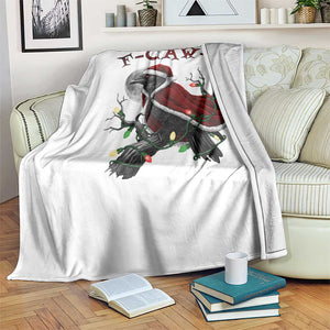 F Caw F Raven Sarcastic Joke Throw Blanket Holiday Gag Gift - Print Your Wear