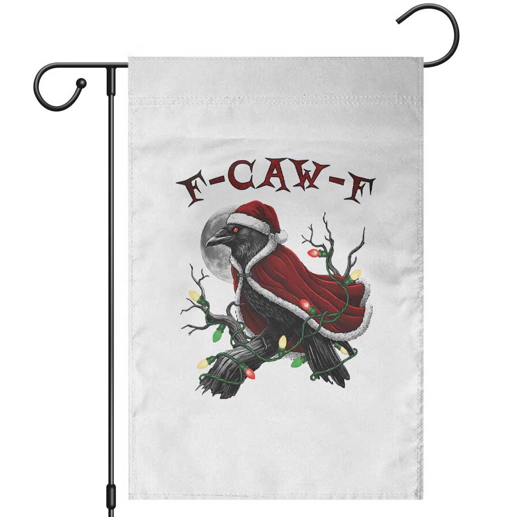 F Caw F Raven Sarcastic Joke Garden Flag Holiday Gag Gift - Print Your Wear