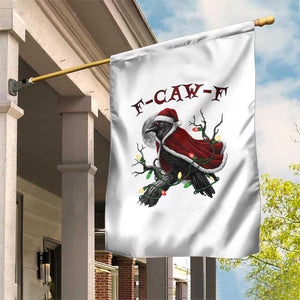 F Caw F Raven Sarcastic Joke Garden Flag Holiday Gag Gift - Print Your Wear