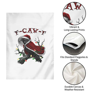 F Caw F Raven Sarcastic Joke Garden Flag Holiday Gag Gift - Print Your Wear