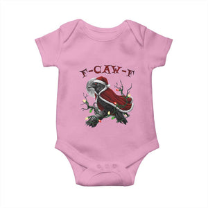 F Caw F Raven Sarcastic Joke Baby Onesie Holiday Gag Gift TS12 Light Pink Print Your Wear