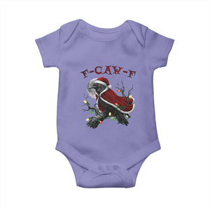 F Caw F Raven Sarcastic Joke Baby Onesie Holiday Gag Gift TS12 Violet Print Your Wear