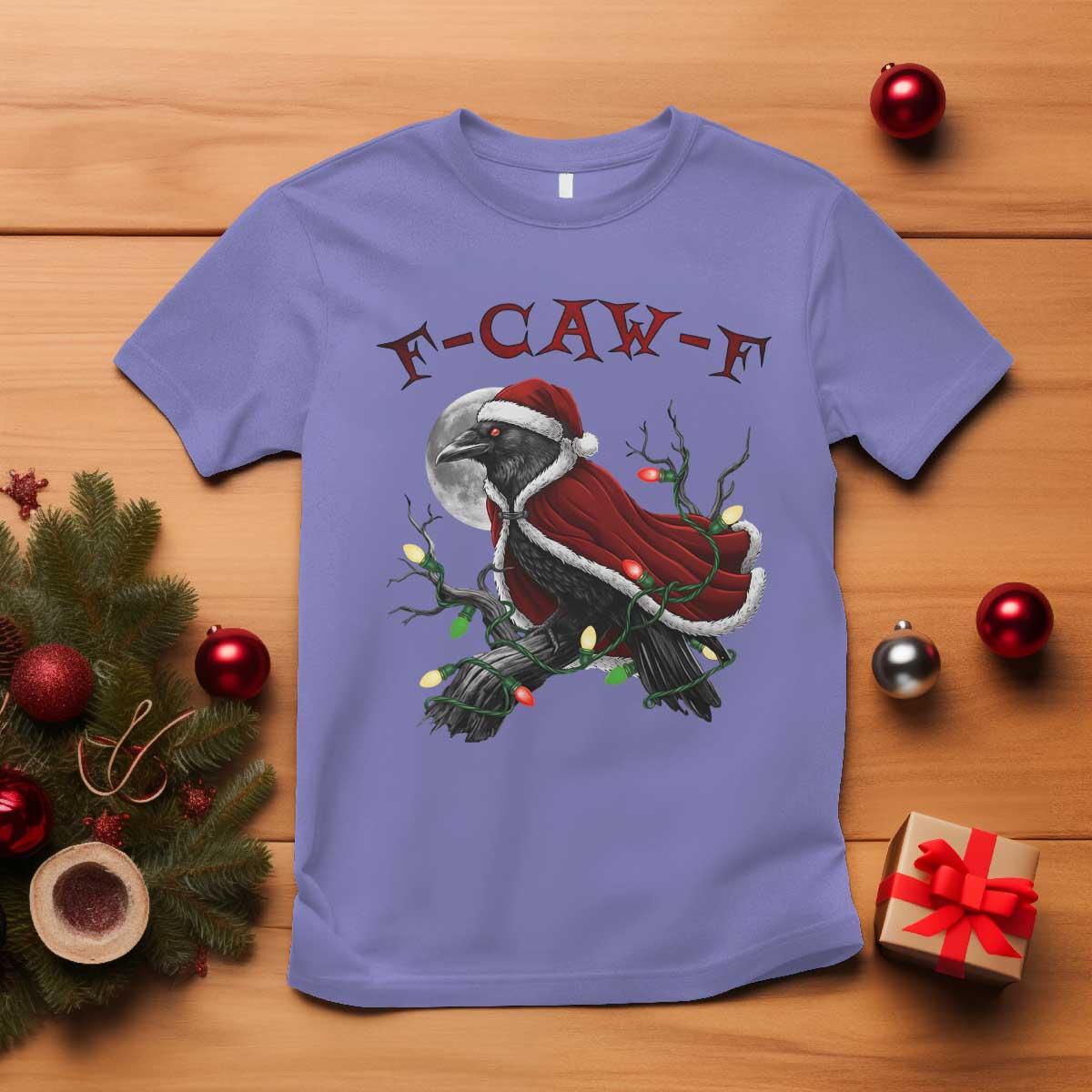 F Caw F Raven Sarcastic Joke T Shirt Holiday Gag Gift TS12 Violet Print Your Wear