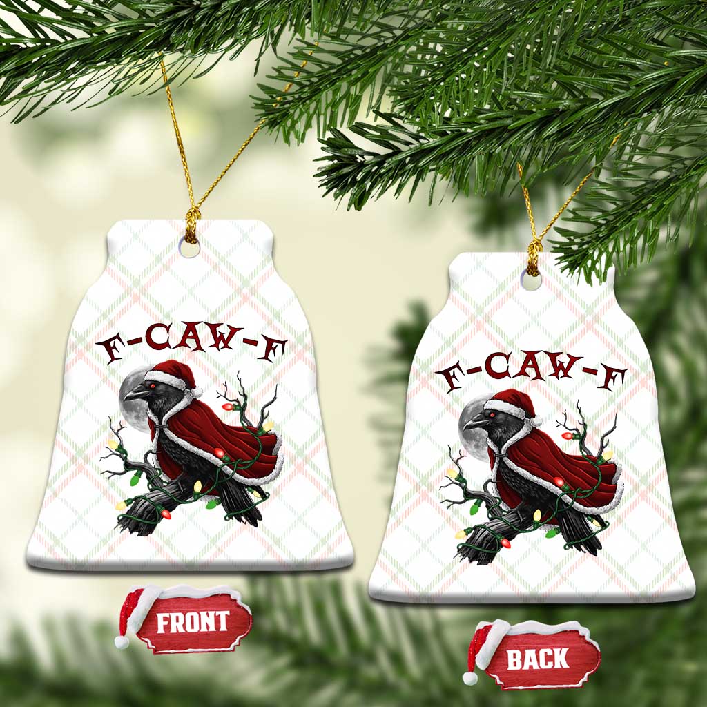 F Caw F Raven Sarcastic Joke Ceramic Ornament Holiday Gag Gift TS12 Print Your Wear