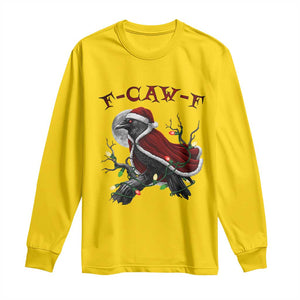 F Caw F Raven Sarcastic Joke Long Sleeve Shirt Holiday Gag Gift TS12 Daisy Print Your Wear