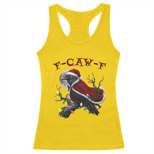 F Caw F Raven Sarcastic Joke Racerback Tank Top Holiday Gag Gift TS12 Daisy Print Your Wear
