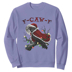 F Caw F Raven Sarcastic Joke Sweatshirt Holiday Gag Gift TS12 Violet Print Your Wear