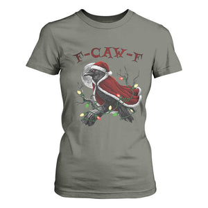 F Caw F Raven Sarcastic Joke T Shirt For Women Holiday Gag Gift TS12 Military Green Print Your Wear