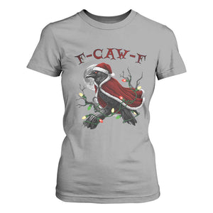 F Caw F Raven Sarcastic Joke T Shirt For Women Holiday Gag Gift TS12 Sport Gray Print Your Wear