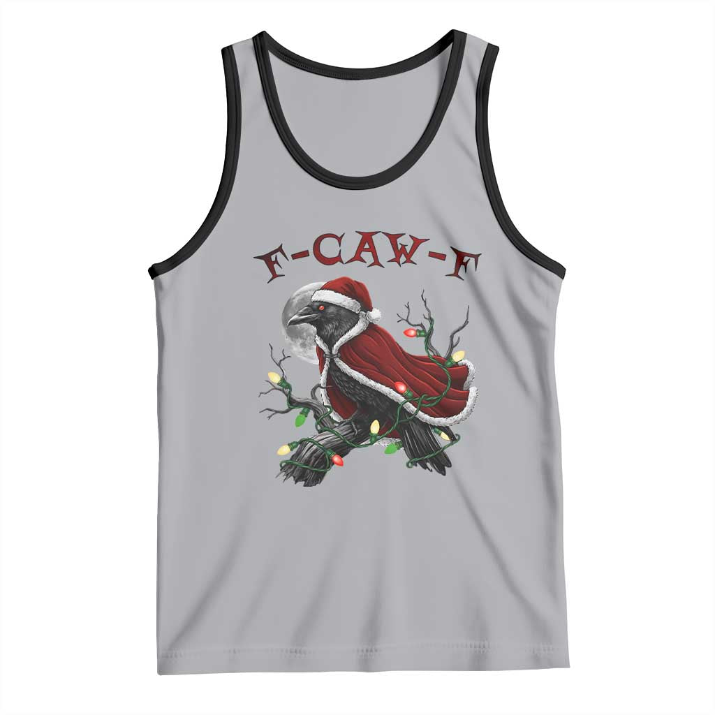 F Caw F Raven Sarcastic Joke Tank Top Holiday Gag Gift TS12 Athletic Heather Black Print Your Wear