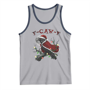 F Caw F Raven Sarcastic Joke Tank Top Holiday Gag Gift TS12 Athletic Heather Navy Print Your Wear