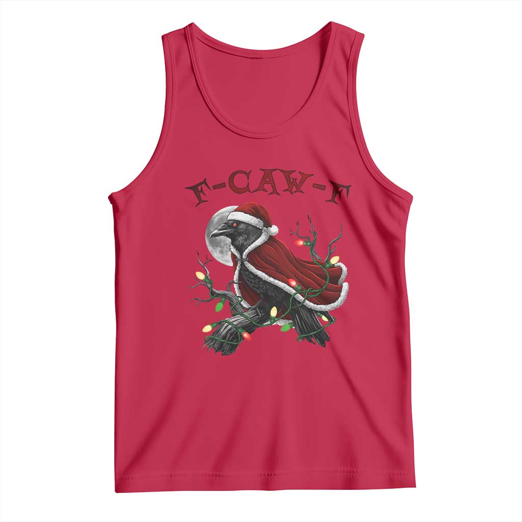 F Caw F Raven Sarcastic Joke Tank Top Holiday Gag Gift TS12 Red Print Your Wear