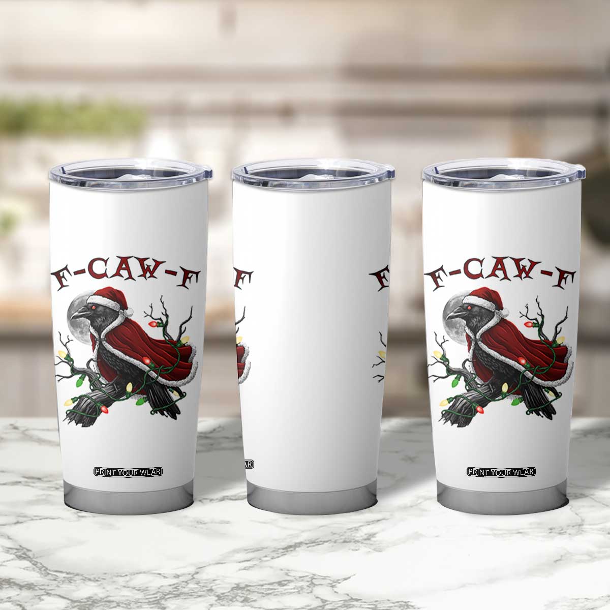F Caw F Raven Sarcastic Joke Tumbler Cup Holiday Gag Gift TS12 Print Your Wear