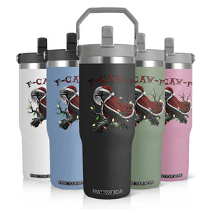 F Caw F Raven Sarcastic Joke Flip Straw Tumbler Holiday Gag Gift TS12 Print Your Wear