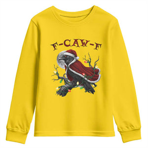 F Caw F Raven Sarcastic Joke Youth Sweatshirt Holiday Gag Gift TS12 Daisy Print Your Wear