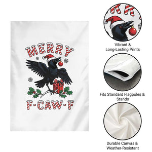 Merry F Caw F Raven Lover Garden Flag Funny Holidays Gift TS12 Print Your Wear