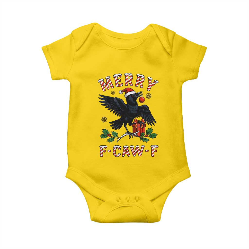 Merry F Caw F Raven Lover Baby Onesie Funny Holidays Gift TS12 Daisy Print Your Wear