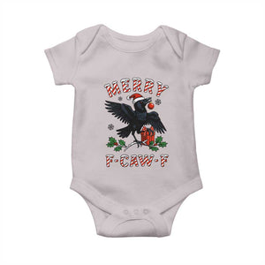 Merry F Caw F Raven Lover Baby Onesie Funny Holidays Gift TS12 Ice Gray Print Your Wear