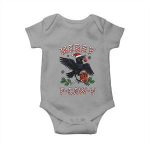 Merry F Caw F Raven Lover Baby Onesie Funny Holidays Gift TS12 Sport Gray Print Your Wear