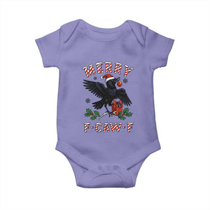 Merry F Caw F Raven Lover Baby Onesie Funny Holidays Gift TS12 Violet Print Your Wear