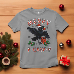 Merry F Caw F Raven Lover T Shirt Funny Holidays Gift TS12 Sport Gray Print Your Wear