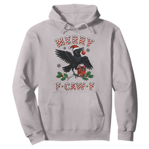 Merry F Caw F Raven Lover Hoodie Funny Holidays Gift TS12 Ice Gray Print Your Wear